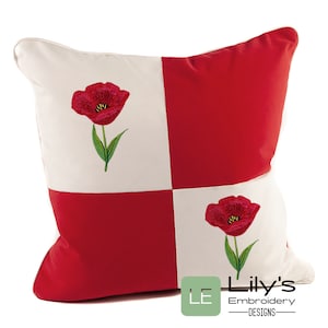 Poppy Machine Embroidery Designs | Red Poppies Machine Embroidery - 3 Sizes