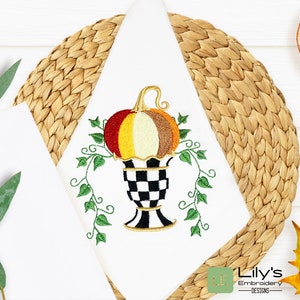 Topiary Pumpkin Machine Embroidery Designs- 3 Sizes