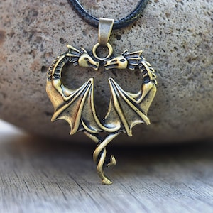 Dragon Heart Necklace, Mal Costume Dragon Choker, Antique Bronze