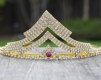 Aurora Tiara, Sleeping Beauty Cosplay Crown, Gold or Silver Princess Costume Headband, Gift for Little Girl or Adult, Birthday Party Crown