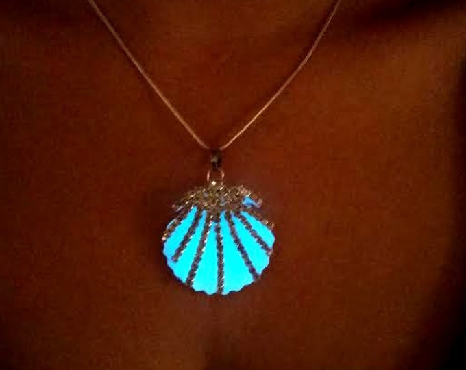 Ariel Glow in the Dark Mermaid Necklace Ariel Costume Etsy