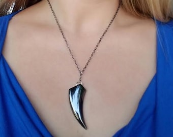 Daenerys Claw Necklace, Dragon Claw Necklace, Daenerys Targaryen Khaleesi Costume, Talon Necklace, Cosplay, Gun Metal Claw Fang Tooth Talon