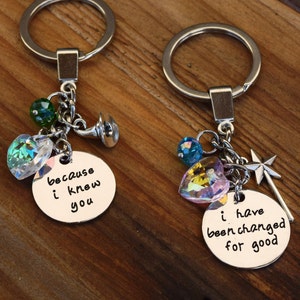 Wicked Musical Best Friends Keychains, Because I Knew You I