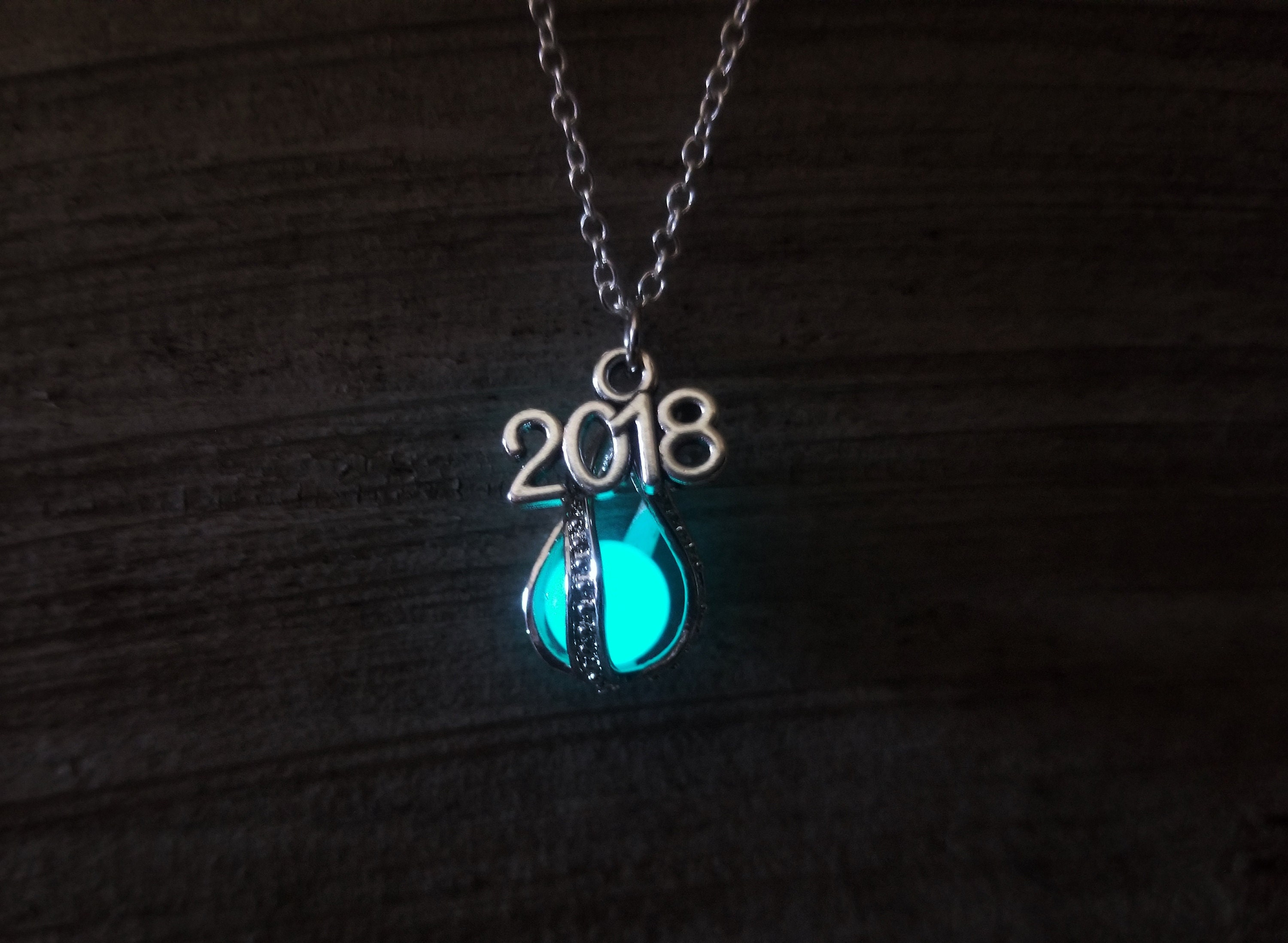 Graduation Gift 2023 Necklace, Glow in the Dark Tear Drop, Class of