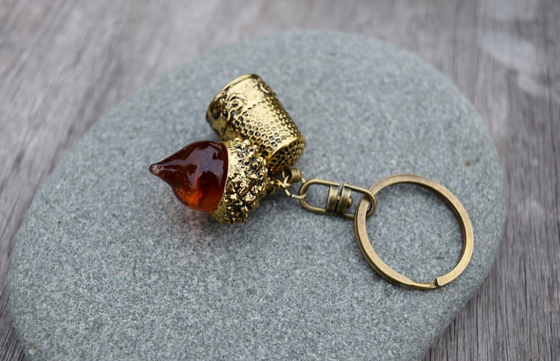 Acorn and Thimble Keychain Peter Pan Wendy Kiss Couple's Etsy