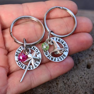 Pair Wicked Best Friend Keychains, Set of Elphaba Witch Hat and Glinda ...