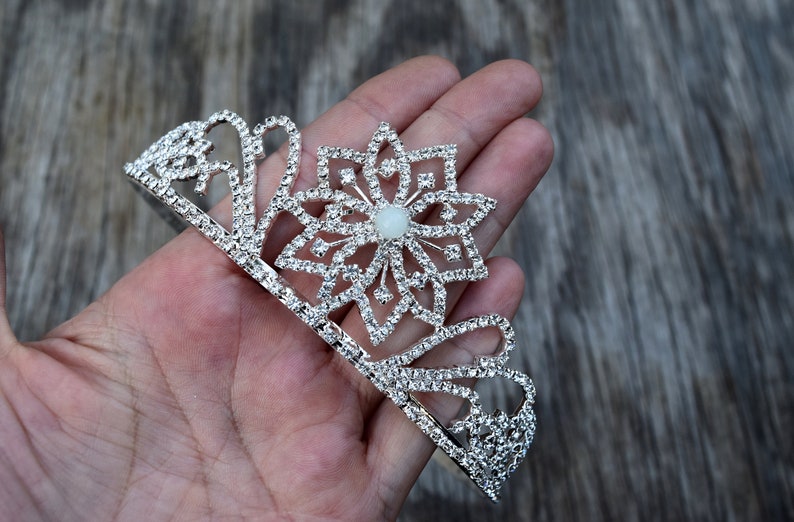 Ice Queen Tiara Elsa Costume Crown Silver Frozen Snowflake Etsy