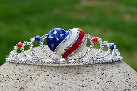 Patriotic Tiara, 4th of July Headband, American Flag