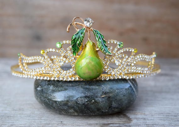 Pear Harvest Tiara, Fall Autumn Tiara, Pear Fruit Festival Crown