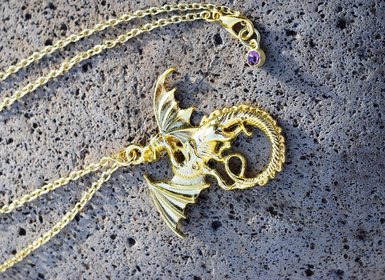 Download Collana d'oro drago discendenti Mal Costume Collana | Etsy