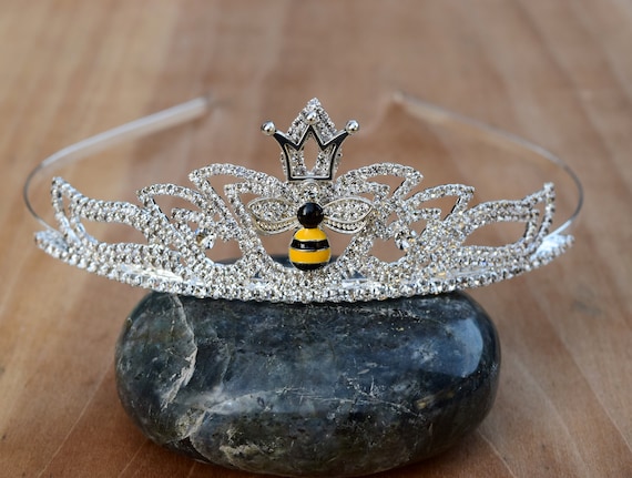 Bee-autiful Queen Bee Crown, Gold or Silver Bumblebee Headband