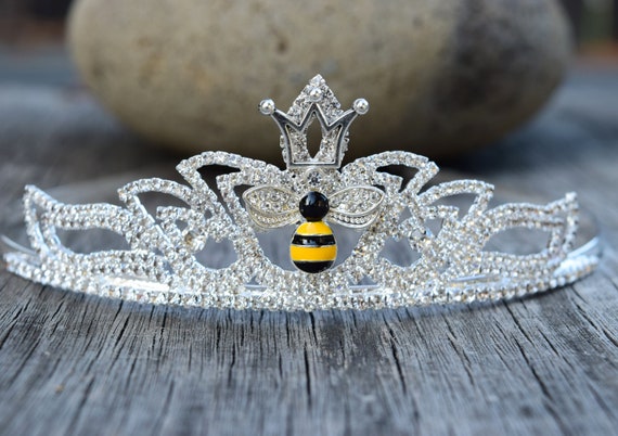 Bee-autiful Queen Bee Crown, Gold or Silver Bumblebee Headband