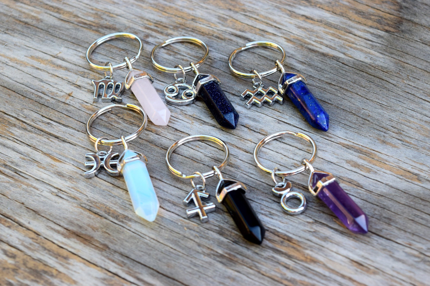 Crystal Moon Keychain