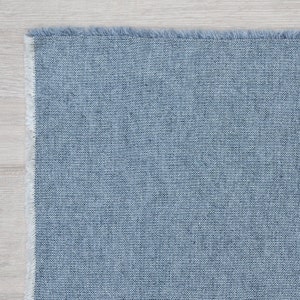 Natural Linen Reversible Placemat, Placemat with a fringe, Blue-Grey and White, Two sided, Dinner setting, Table linen, Set of 2, 4, 6 image 2