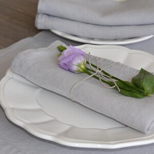 Lot de 2 serviettes / linge serviettes / nuage gris serviette de table / décoration de Table image 5