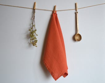 Stonewashed linen tea towel / Kitchen towel / Natural linen / Eco friendly / Handmade linen towel