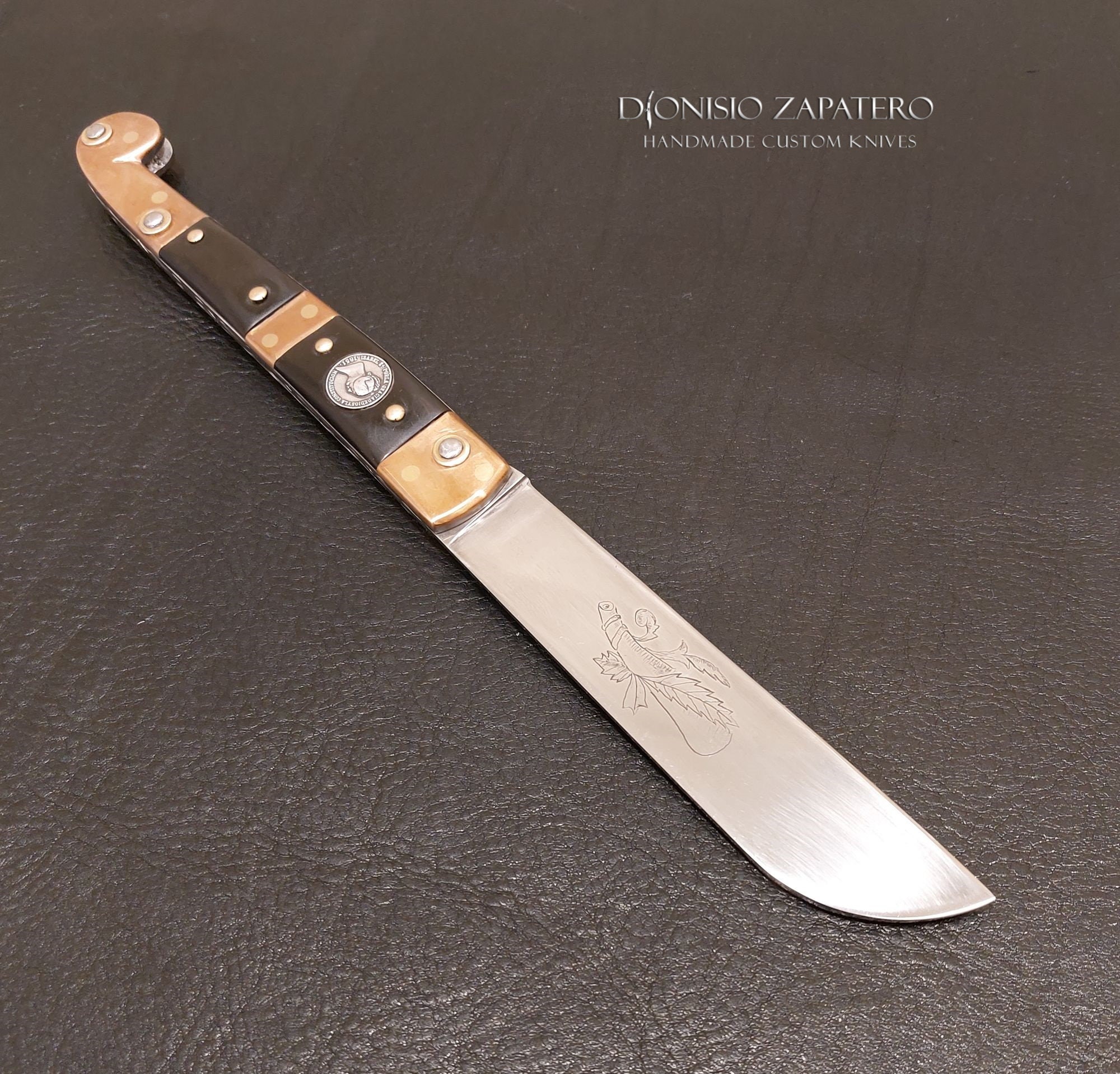 Rosa Nero Custom composto coltello manico materiale scale in Bianco 48 