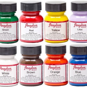 Angelus Acrylic Leather Dye/Vinyl Paint - 4 oz, Orange