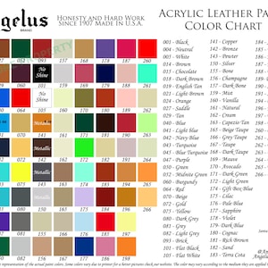 Angelus Acrylic Shoes Boots Handbags Leather Paint/Dye 1 oz/29.5 mL