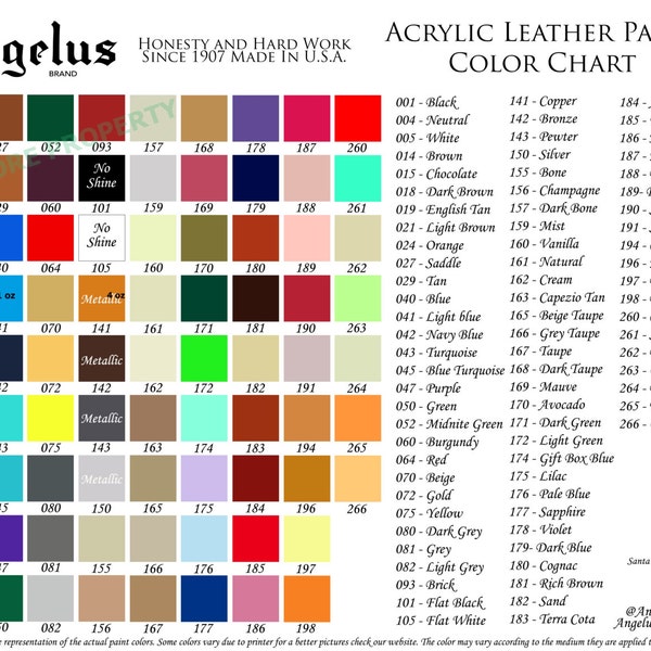 Angelus Acrylic Shoes Boots Handbags Leather Paint/Dye 1 oz/29.5 mL