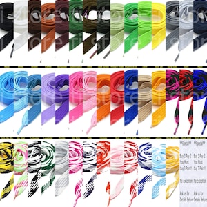 May include: A variety of shoelace colors and patterns, including solid colors, stripes, and checkered patterns. The text "Special! Buy 3 Pay 2 You Must buy 3 Pairs!! No Exception! Ask us for Details Before Promotion!" is displayed at the bottom of the image.