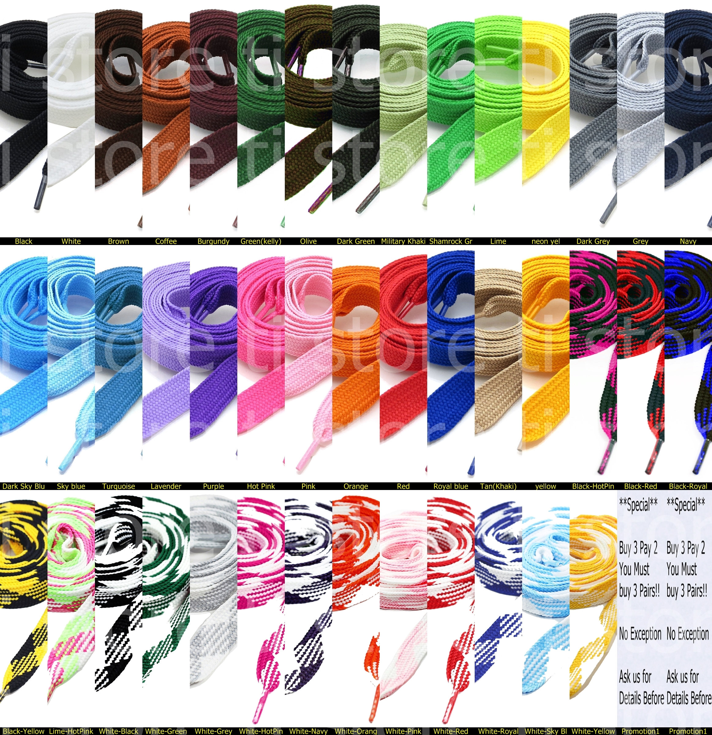 10 Pairs 52" Thick Shoelace Sneakers Athletic Shoelace 23 Color String Shoelaces 
