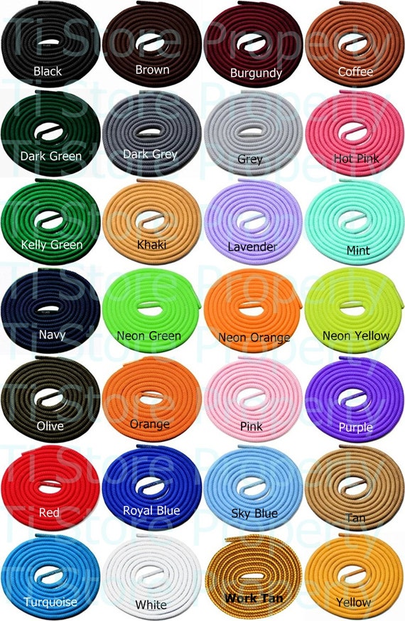 colored round shoelaces
