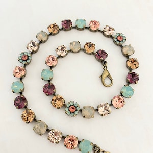 Collar de jardín floral de 8 mm ~ Collar neutro ~ Latón antiguo ~ Collar de margaritas ~ Regalos para ella