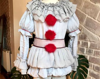 LIMITED Pennywise 2017 cosplay costume clown IT halloween