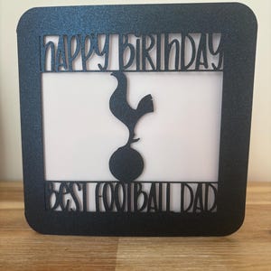 Tarjeta de feliz cumpleaños / Mejor papá del fútbol / Escudo del Tottenham Hotspurs / Colores
