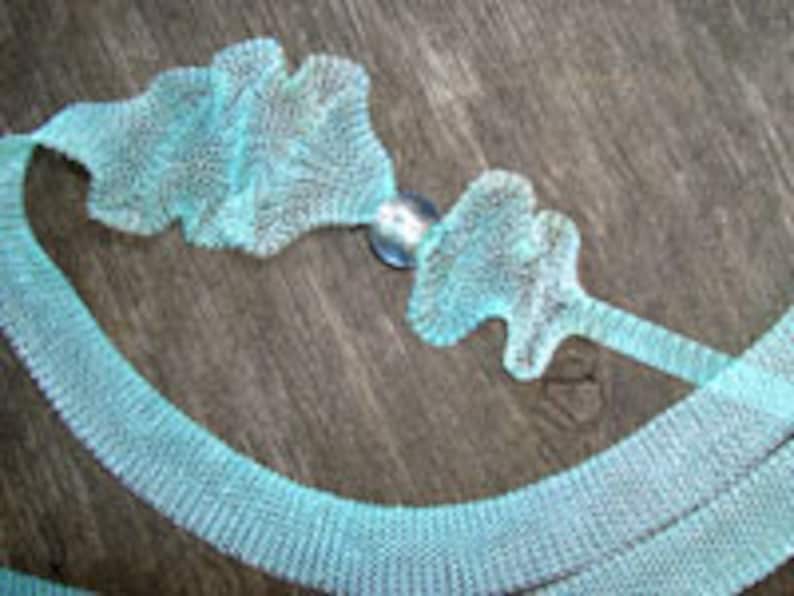 Coloured Copper Knitted Wire 0.1mm15mm Wide 1 metre Reel Supa Ice Blue
