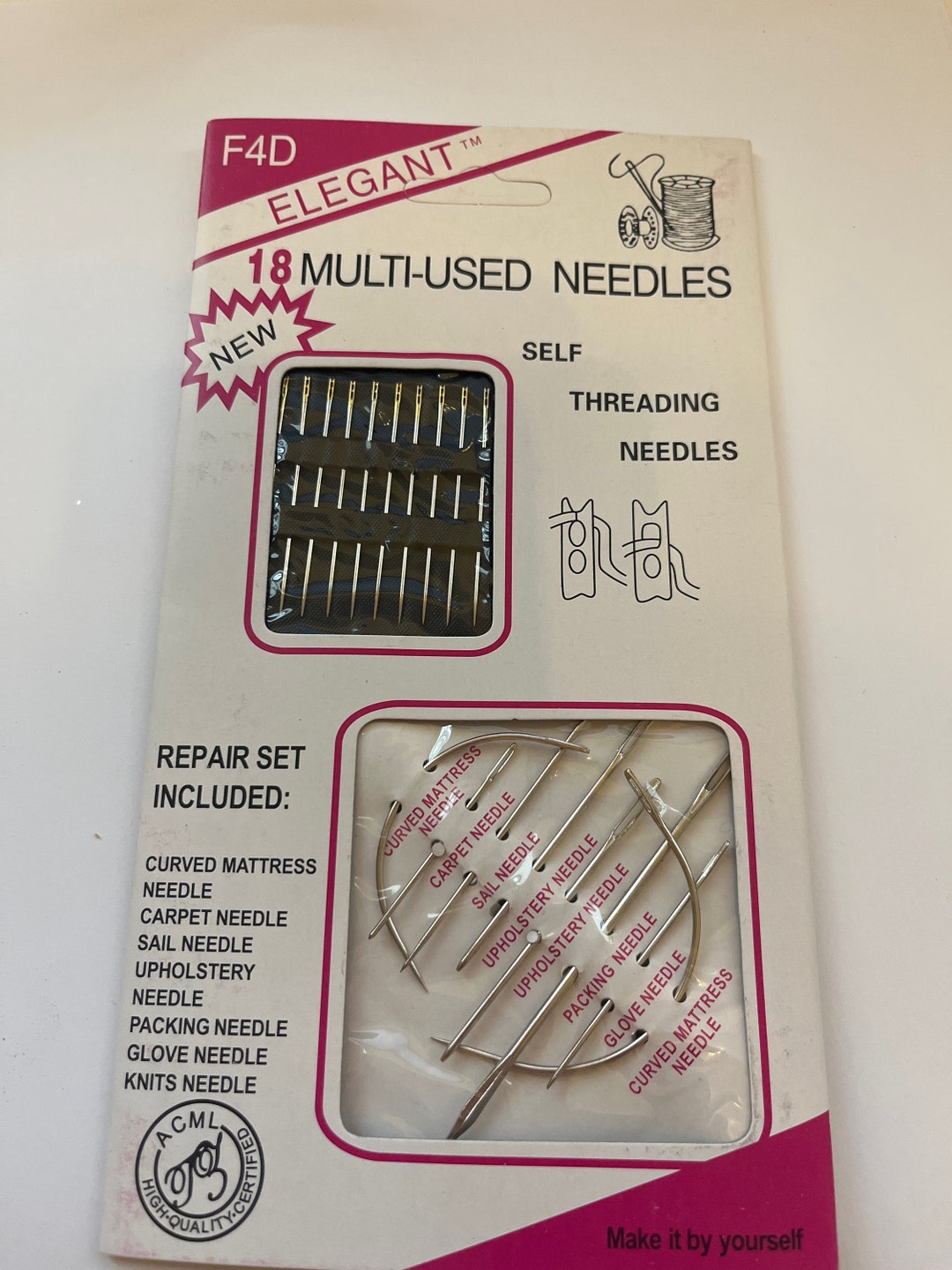 18 Multiuse Self Threading Needle Kit Including Upholstery Etsy