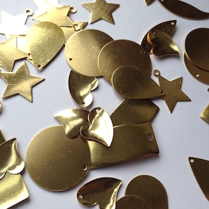 Jewellery Making Metal Stamping ~ Brass Tone Stamping Blanks/Tag with hole ~ Choose shape