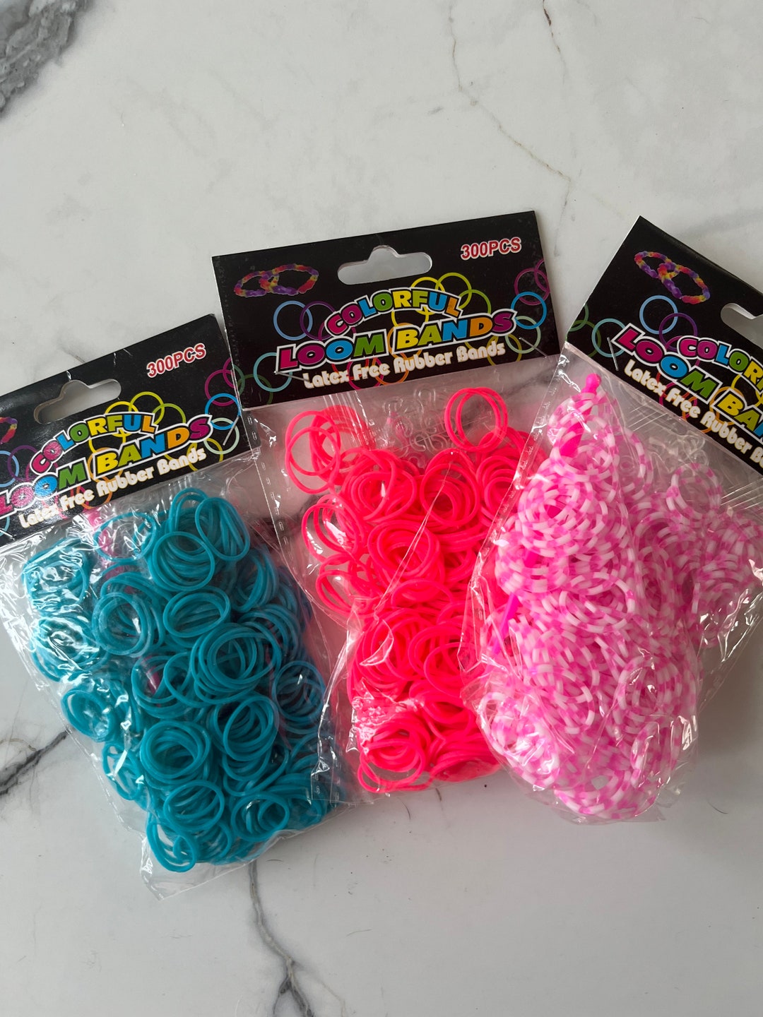 Loom Bandz 300 Magic Light Changing Rubber Loom Bands with 'S' Clips 