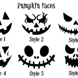 Halloween Pumpkin Vinyl Sticker | Spooky Faces | Decorations | Self Adhesive