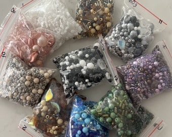 Jewellery Making Unique Czech Glass Bead Mix - Choose Colour - 60g Bag