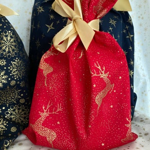 Emballage Pochette Cadeau fête de Noël réutilisable et écologique image 5