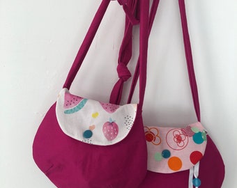 Sac fille bandoulière fuchsia