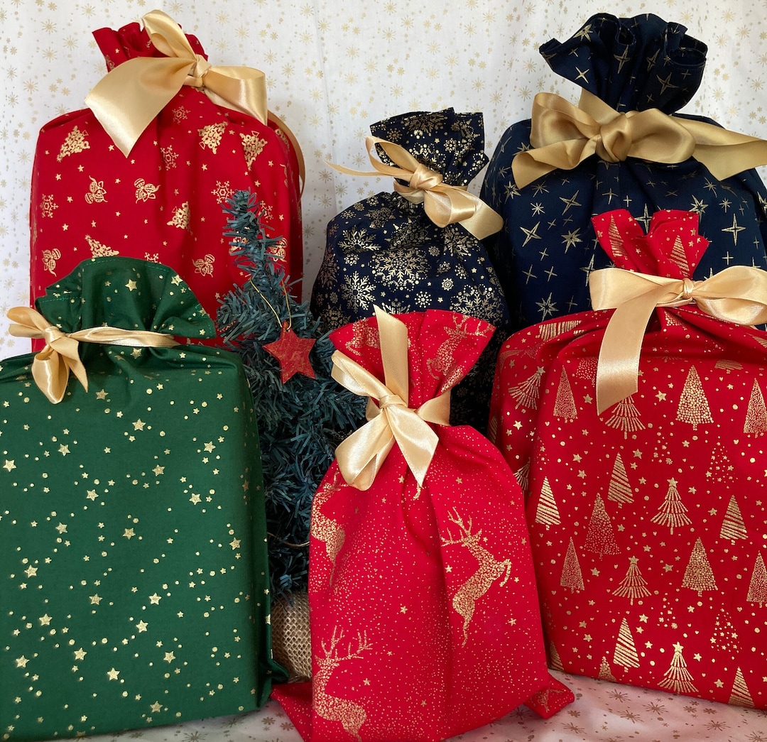 Emballage Pochette Cadeau f??te de No?�l r?�utilisable et ?�cologique - Etsy France