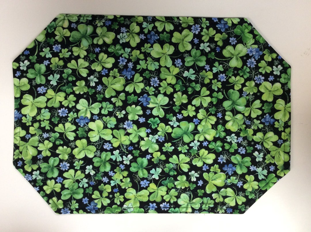 Green Irish Shamrocks Placemat Set for St. Patrick’s Day! main image 0