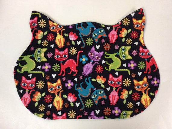 Kitty Petmat Placemat/Wide Eyed Kitties/Cat Mat/Shaped Placemat