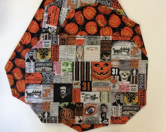 Halloween Placemats/ Set of 4 Or A Set Of6/Reversible/Eccentric Elements/Creepy/Pumpkins/Jack-o-lantern