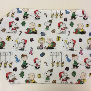 Snoopy/peanuts Placemats/christmas/reversible/tea Mats/table - Etsy