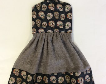 Folklore Skull/Sugar Skull/Dia De Los Muertos/Refrigerator/Oven/Hanging Hand Towel