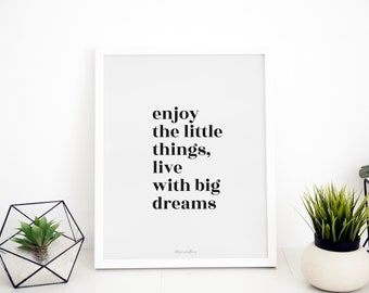 112 Quotes Enjoy Little Things Print