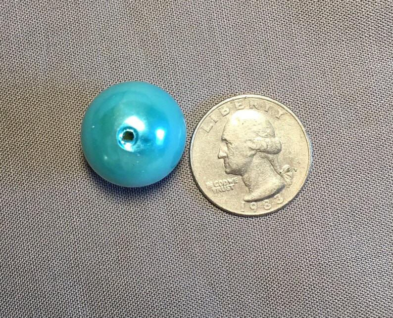 Acrylic Beads 20mm Teal