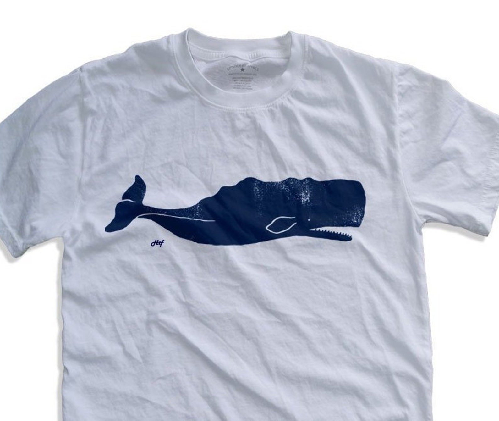 Whale graphic print Men's & Unisex crew neck T-Shirt | Etsy