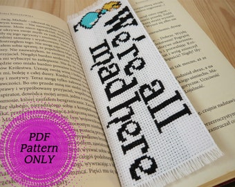 Pattern - Cross stitch bookmark - Alice in Wonderland (download pdf)