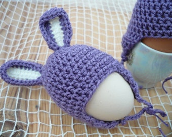 Eggs warmers - cap with bunny ears, kawaii egg cosies, table decorations