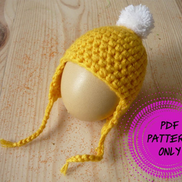 Pattern Eggs warmers - cap with pompon (download pdf), kawaii egg cosies, table decorations